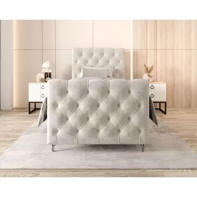 Čalouněná boxspringová postel 90x200 ADRIA PLUS 2 - béžová