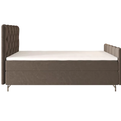 Čalouněná boxspringová postel 90x200 ADRIA PLUS 2 - hnědá