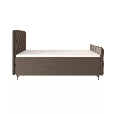Čalouněná boxspringová postel 90x200 ADRIA PLUS 2 - hnědá