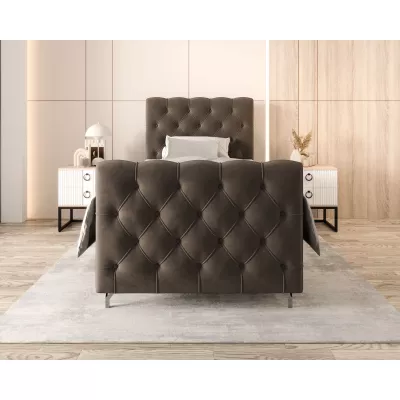 Čalouněná boxspringová postel 90x200 ADRIA PLUS 2 - hnědá