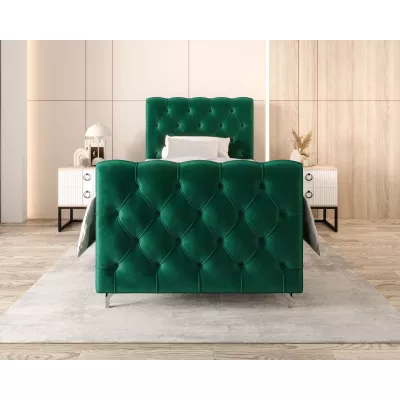 Čalouněná boxspringová postel 90x200 ADRIA PLUS 2 - zelená