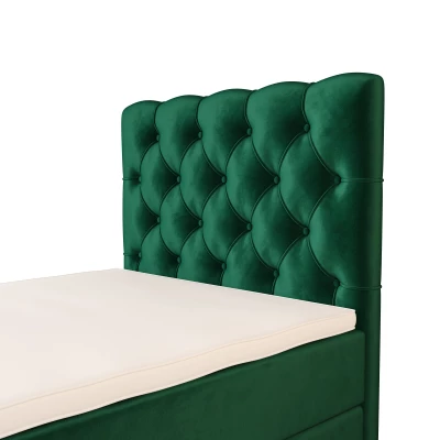 Čalouněná boxspringová postel 90x200 ADRIA PLUS 2 - zelená