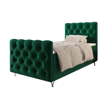 Čalouněná boxspringová postel 90x200 ADRIA PLUS 2 - zelená