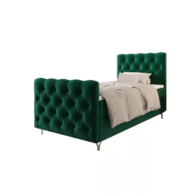Čalouněná boxspringová postel 90x200 ADRIA PLUS 2 - zelená