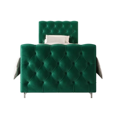 Čalouněná boxspringová postel 90x200 ADRIA PLUS 2 - zelená