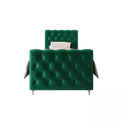 Čalouněná boxspringová postel 90x200 ADRIA PLUS 2 - zelená