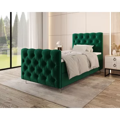 Čalouněná boxspringová postel 90x200 ADRIA PLUS 2 - zelená