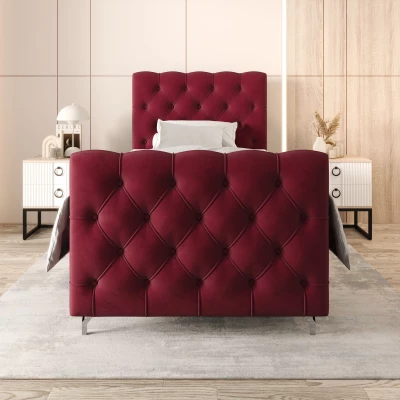 Čalouněná boxspringová postel 90x200 ADRIA PLUS 2 - červená