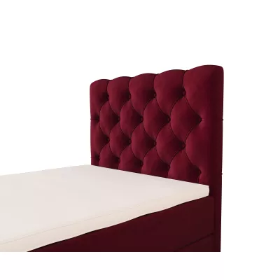 Čalouněná boxspringová postel 90x200 ADRIA PLUS 2 - červená