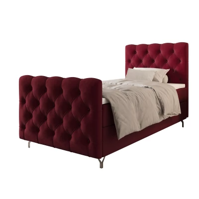Čalouněná boxspringová postel 90x200 ADRIA PLUS 2 - červená