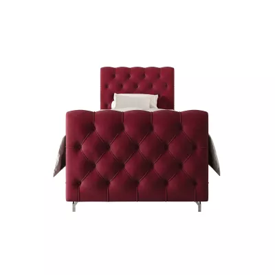 Čalouněná boxspringová postel 90x200 ADRIA PLUS 2 - červená