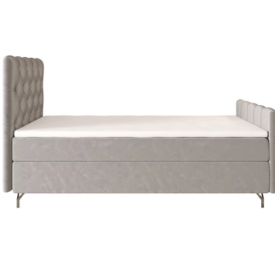 Čalouněná boxspringová postel 90x200 ADRIA PLUS 2 - světle šedá