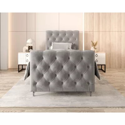 Čalouněná boxspringová postel 90x200 ADRIA PLUS 2 - světle šedá