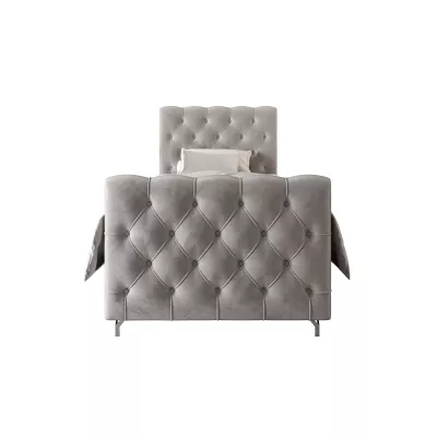 Čalouněná boxspringová postel 90x200 ADRIA PLUS 2 - světle šedá