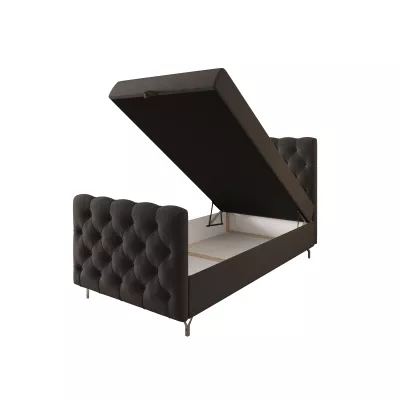 Čalouněná boxspringová postel 90x200 ADRIA PLUS 2 - šedá