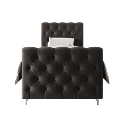 Čalouněná boxspringová postel 90x200 ADRIA PLUS 2 - šedá