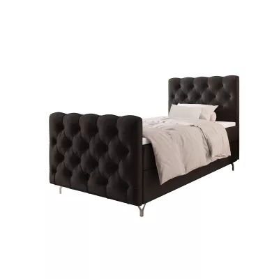 Čalouněná boxspringová postel 90x200 ADRIA PLUS 2 - tmavě šedá