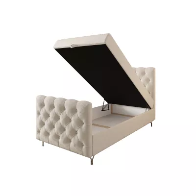 Čalouněná boxspringová postel 120x200 ADRIA PLUS 2 - béžová