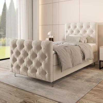 Čalouněná boxspringová postel 120x200 ADRIA PLUS 2 - béžová