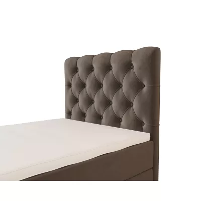 Čalouněná boxspringová postel 120x200 ADRIA PLUS 2 - hnědá