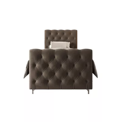 Čalouněná boxspringová postel 120x200 ADRIA PLUS 2 - hnědá