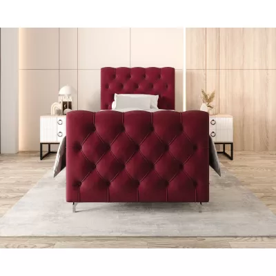 Čalouněná boxspringová postel 120x200 ADRIA PLUS 2 - červená