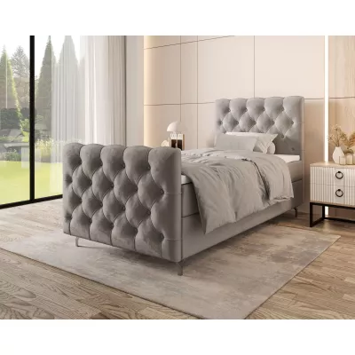 Čalouněná boxspringová postel 120x200 ADRIA PLUS 2 - světle šedá