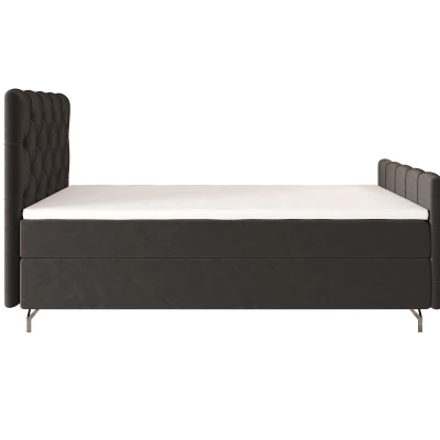 Čalouněná boxspringová postel 120x200 ADRIA PLUS 2 - šedá