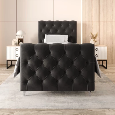 Čalouněná boxspringová postel 120x200 ADRIA PLUS 2 - šedá