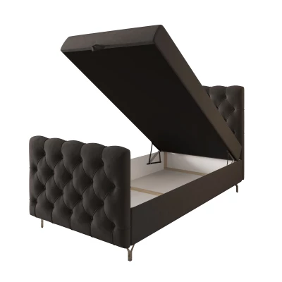 Čalouněná boxspringová postel 120x200 ADRIA PLUS 2 - šedá