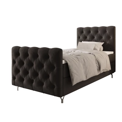 Čalouněná boxspringová postel 120x200 ADRIA PLUS 2 - šedá