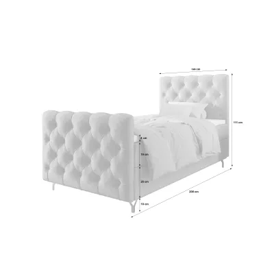 Čalouněná boxspringová postel 120x200 ADRIA PLUS 2 - šedá