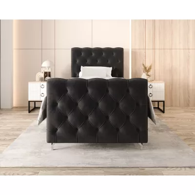 Čalouněná boxspringová postel 120x200 ADRIA PLUS 2 - tmavě šedá