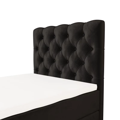 Čalouněná boxspringová postel 120x200 ADRIA PLUS 2 - tmavě šedá