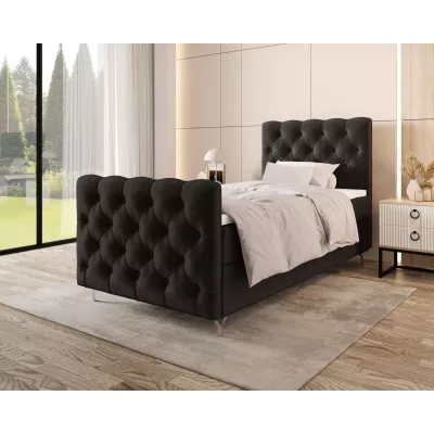 Čalouněná boxspringová postel 120x200 ADRIA PLUS 2 - tmavě šedá
