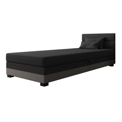 Jednolůžková čalouněná postel 90x195 NALINDA 1 - šedá / světle šedá