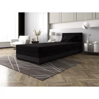 Jednolůžková čalouněná postel 90x195 NALINDA 1 - černá / šedá
