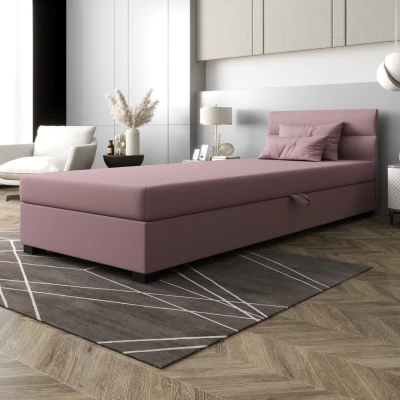 Jednolůžková čalouněná postel 80x195 NALINDA 1 - růžová