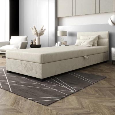 Jednolůžková čalouněná postel 80x195 NALINDA 1 - ecru