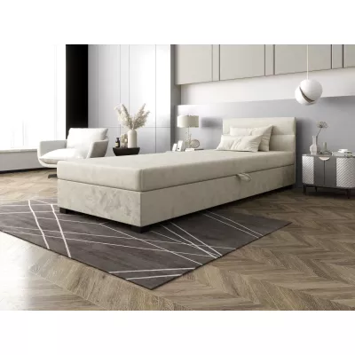 Jednolůžková čalouněná postel 80x195 NALINDA 1 - ecru