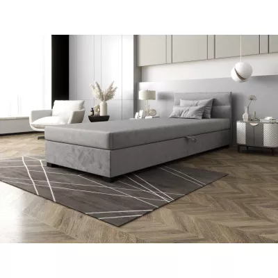 Jednolůžková čalouněná postel 80x195 NALINDA 1 - světle šedá
