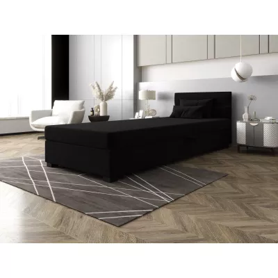 Jednolůžková čalouněná postel 90x195 NALINDA 2 - černá