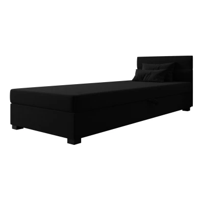 Jednolůžková čalouněná postel 110x195 NALINDA 2 - černá