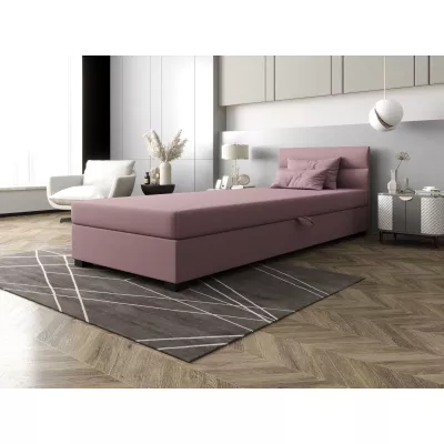 Jednolůžková čalouněná postel 90x195 NALINDA 2 - růžová