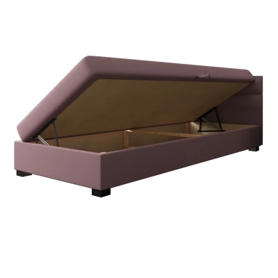 Jednolůžková čalouněná postel 110x195 NALINDA 2 - modrošedá