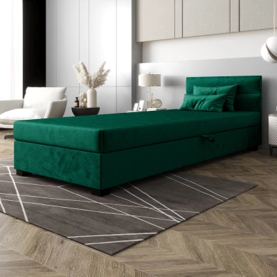 Jednolůžková čalouněná postel 90x195 NALINDA 2 - zelená
