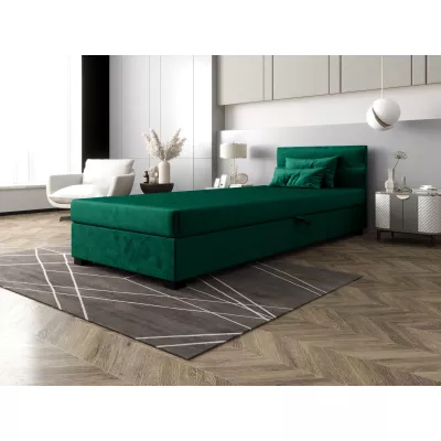 Jednolůžková čalouněná postel 90x195 NALINDA 2 - zelená