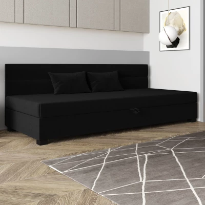 Jednolůžková čalouněná postel 100x195 NALINDA BIZ 1 - černá