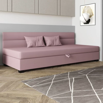 Jednolůžková čalouněná postel 100x195 NALINDA BIZ 1 - růžová
