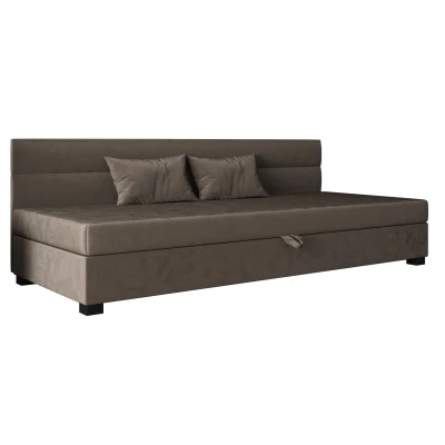 Jednolůžková čalouněná postel 80x195 NALINDA BIZ 1 - tmavě hnědá